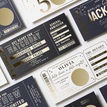 Personalised Football Ticket Birthday Voucher For Son, 9 of 9