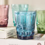 Set Of Four Vintage Colour Embossed Tumblers, thumbnail 5 of 9