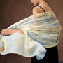 100% Mulberry Silk Scarf, Pastel Yellow In Gift Box, thumbnail 1 of 11