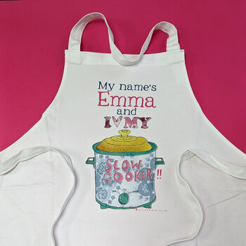 Personalised I Love My Slow Cooker Apron, 2 of 2