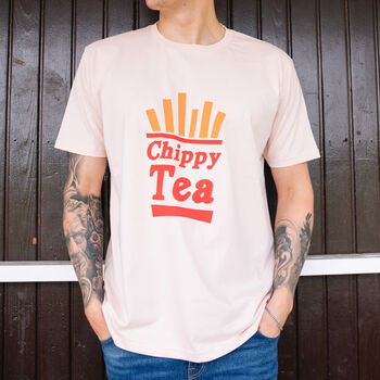 Chippy Tea Men’s Slogan T Shirt With Chips Graphic, 3 of 3