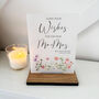 Floral Personalised Leave Your Wishes Sign Opaque, thumbnail 1 of 6