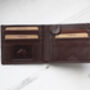 Personalised Men's Leather Wallet Zip Coin Pocket Rfid, thumbnail 4 of 6