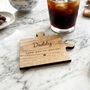 Personalised Name Wooden Coaster Fathers Day Keepsake Gift, thumbnail 3 of 5