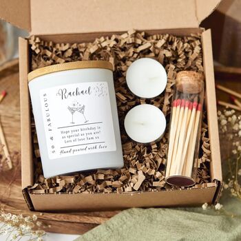 50th Birthday Personalised Candle Gift For Women, 50 And Fabulous, 2 of 10