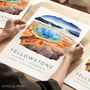 USA National Parks Travel Poster For Yellowstone, thumbnail 1 of 7