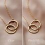 Personalised Infinity Double Hoop Necklace, thumbnail 8 of 9