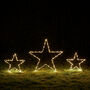 Three Dual LED Osby Star Christmas Stake Lights, thumbnail 1 of 3