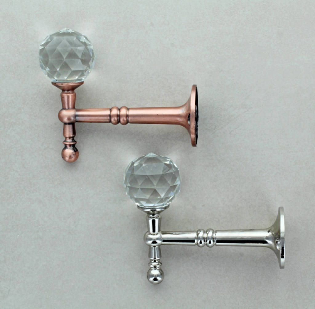 curtain tie backs, copper or chrome finish pack of two by g decor