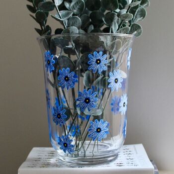 Blue Forget Me Not Lantern Vase, 3 of 5