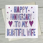 Personalised Wife Anniversary Book Card, thumbnail 2 of 7