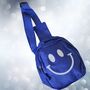 Stocking Filler Kids Crossover Backpack With Smiley Face Blue, thumbnail 1 of 7