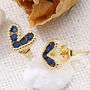 Gold Jewel Heart Earrings In A Personsalised Gift Box, thumbnail 2 of 6