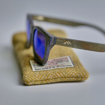 Orleans Sunglasses Recycled Denim Frame And Blue Lens, 11 of 12