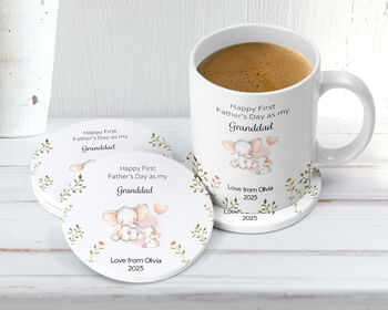 Personalised Father’s Day Mug And Coaster Gift Set, 2 of 2