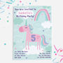 Unicorn Birthday Party Invitations, thumbnail 2 of 2
