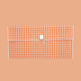 Reusable Organic Gingham Eco Envelope Tall | Tangerine, thumbnail 2 of 5