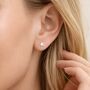 Sterling Silver Cubic Zirconia Star Stud Earrings – 5mm, thumbnail 1 of 8