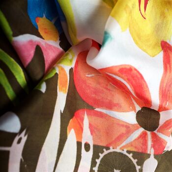 Grandiflora Skyline Square Silk Scarf, 4 of 5