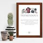 Fun Rugby Gift Wall Art Print For A Trymendous Dad, Grandad, Friend, thumbnail 1 of 2