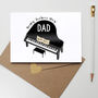 Personalised Father's Day Card With Piano, thumbnail 1 of 3