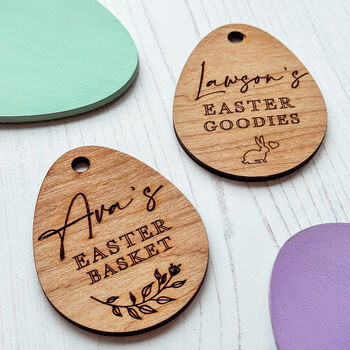 Engraved Wooden Personalised Easter Jar Label, 5 of 11