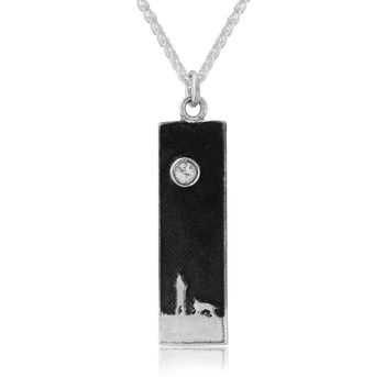 Side By Side Beneath The Sapphire Moon Dog Necklace, 2 of 3