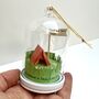 Personalised Camping Glass Dome With Tent And Flag, thumbnail 6 of 9
