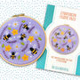 Bees And Lavender Embroidery Pattern Fabric Pack, thumbnail 1 of 6