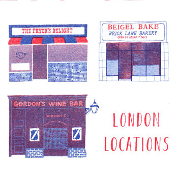 London Locations Risograph Print, 3 of 5
