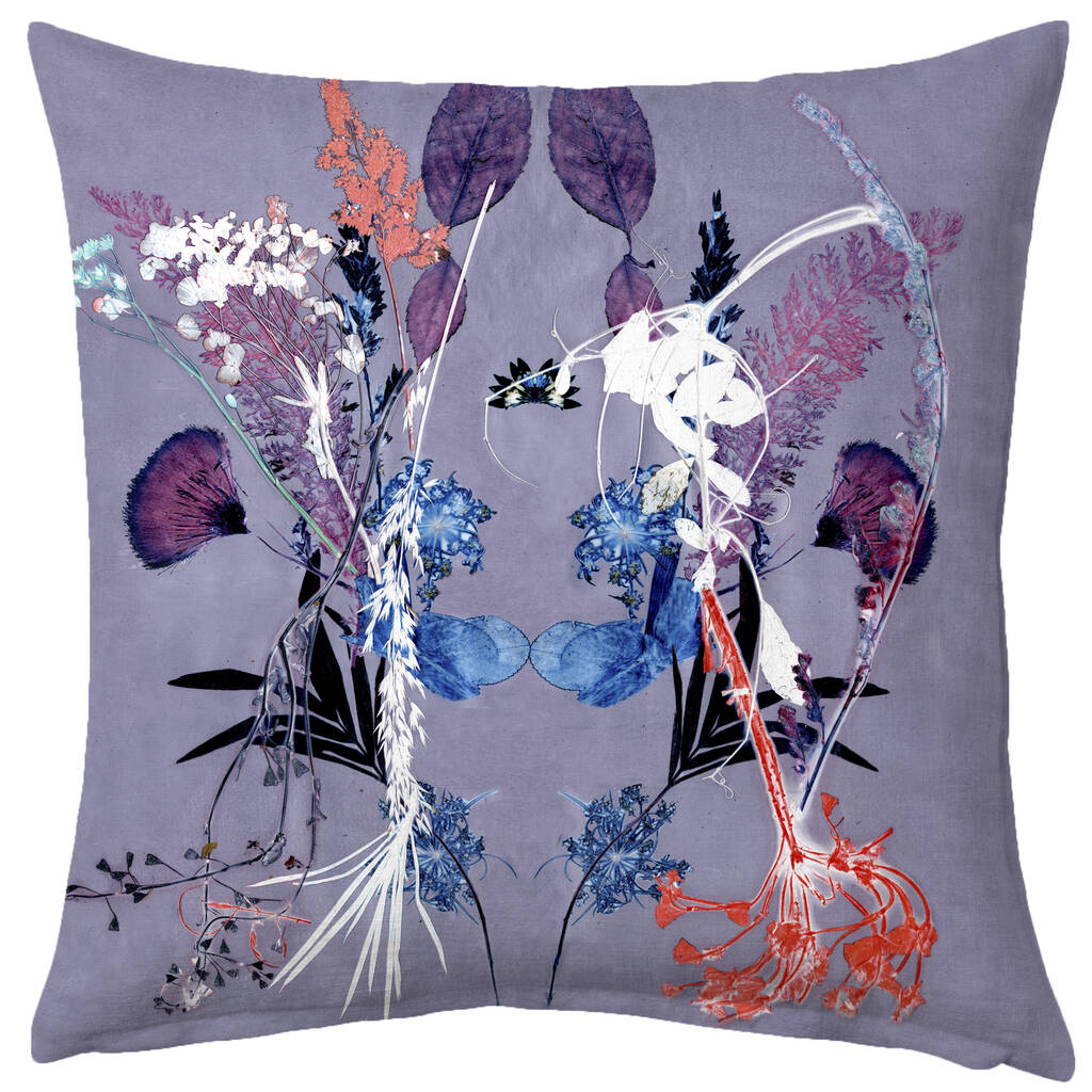 Purple Symphony Floral Botanical Interior Sofa Cushion