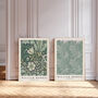 William Morris Sage Green Set Of Two Prints, thumbnail 2 of 4