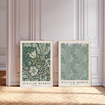 William Morris Sage Green Set Of Two Prints, 2 of 4