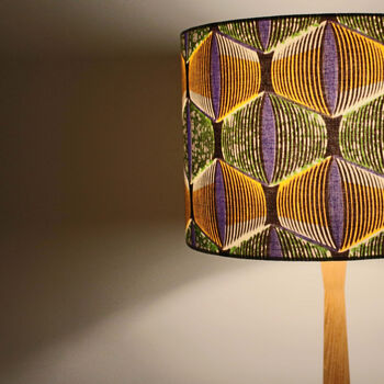 Lilac And Green Eyes African Print Lampshade, 4 of 7