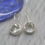 Green Amethyst Silver Earrings: February Birthstone, thumbnail 1 of 10