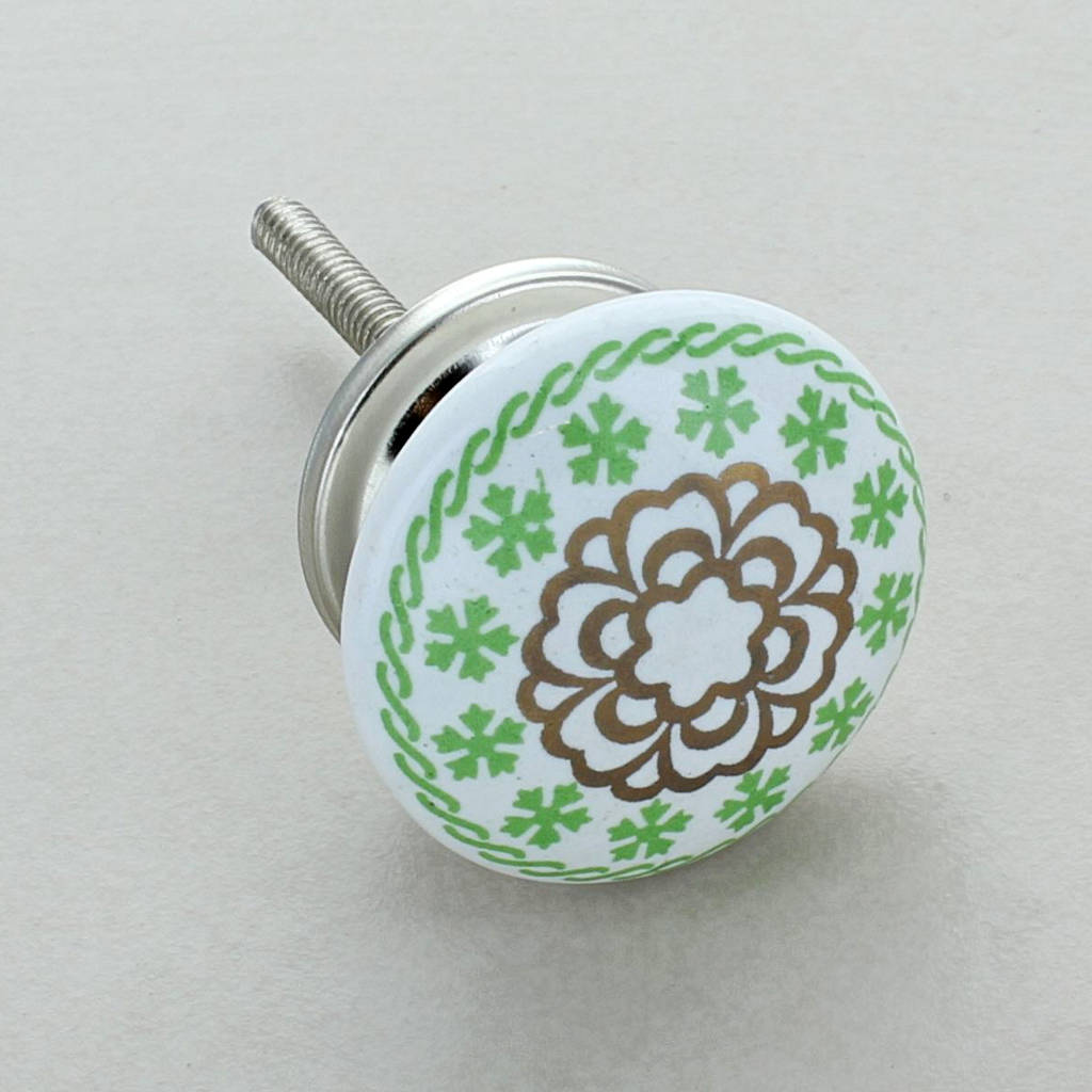 gold flowers ceramic door knobs cupboard door handles by g decor