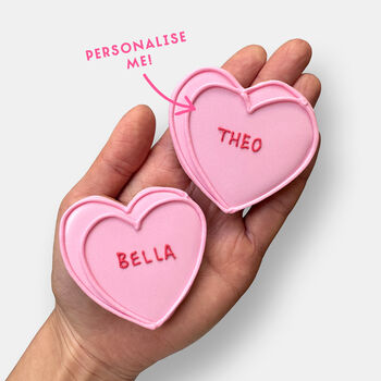 Vegan Personalised Love Hearts Valentine's Letterbox Iced Cookies, 3 of 10