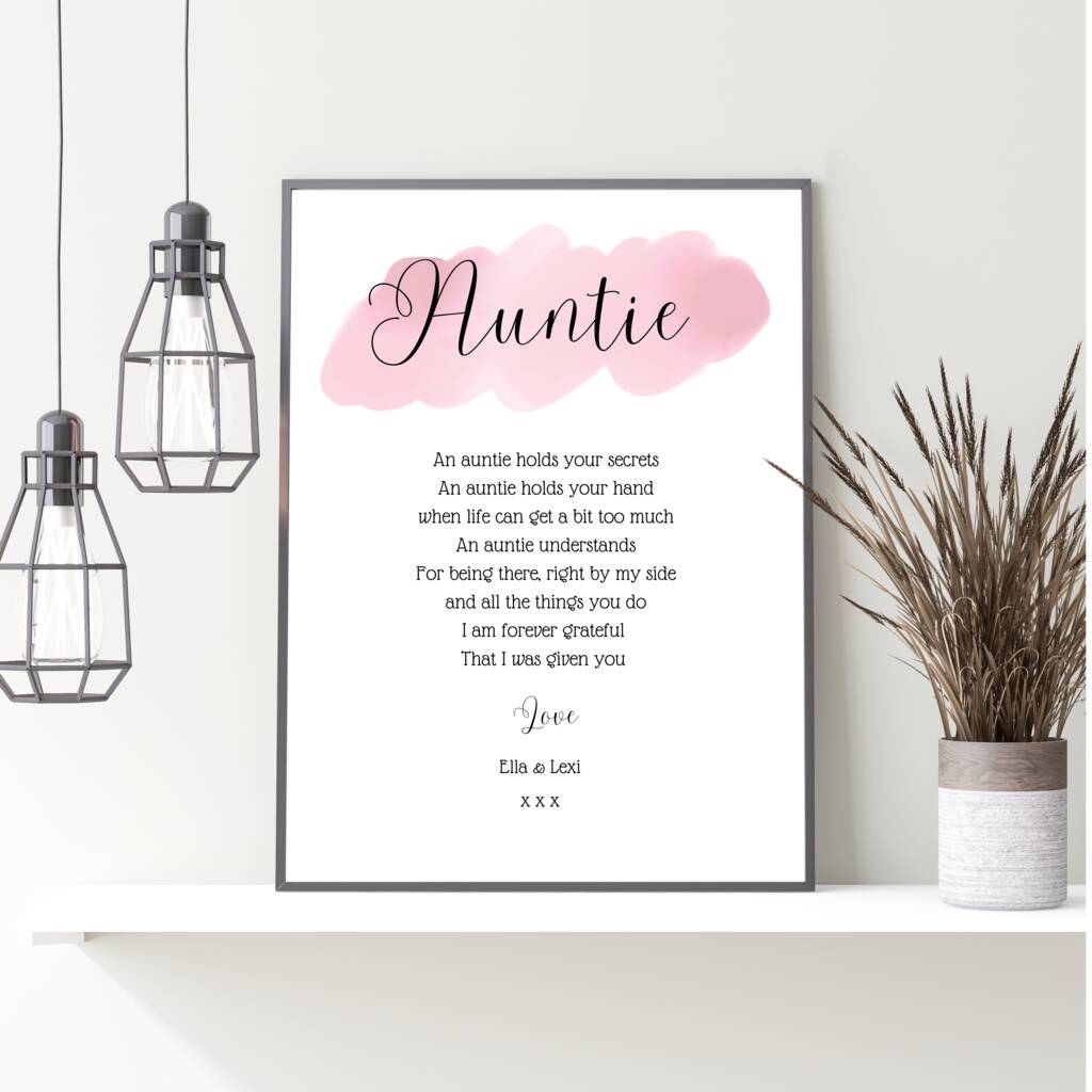 Personalised Auntie Print Gift, 1 of 4
