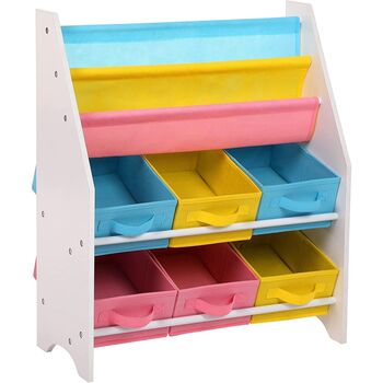Storage Organiser Shelf Unit Containers Book Rack, 3 of 9