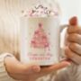 Personalised Pink Christmas Tree Mug, thumbnail 1 of 4