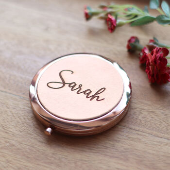 Personalised Bridesmaid Mirror Gift, Rose Gold, 8 of 11