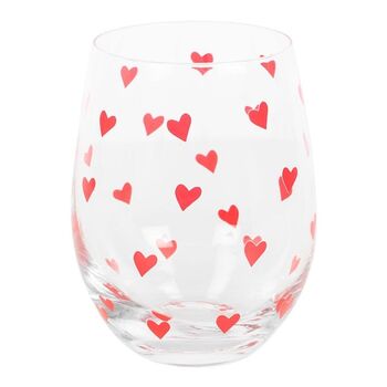 Heart Print Stemless Glass, 3 of 4