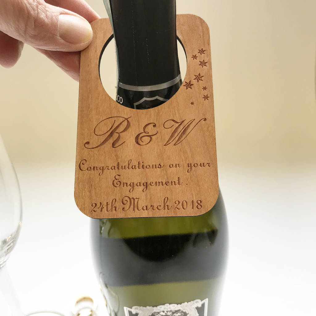 Personalised Engagement Wine Bottle Label, 1 of 7