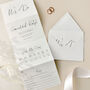 Modern Concertina Wedding Invitations, thumbnail 1 of 4