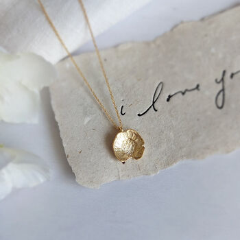 Pressed Flower Daisy Necklace Gold Plated, 5 of 9