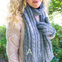 Personalised Initial Knitted Scarf, thumbnail 3 of 5