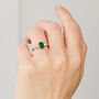 Zambian Emerald Engagement Ring, One Of A Kind, thumbnail 4 of 5