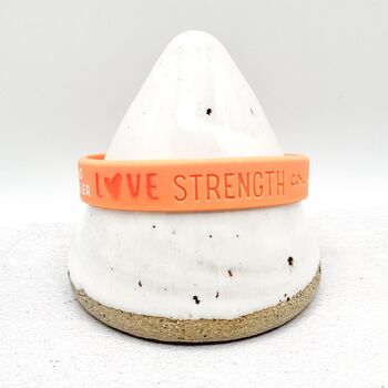 Orange Awareness Ribbon Bracelet Wristband, 4 of 8