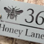 Personalised Bee Heart Design House Acrylic Number Sign, thumbnail 1 of 6