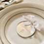 Luxury Mirrored Gold Silver Script Circle Place Setting, thumbnail 3 of 12